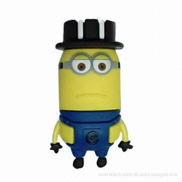 Cartoon-shaped USB Flash Drives, 64MB-128GB Capacity